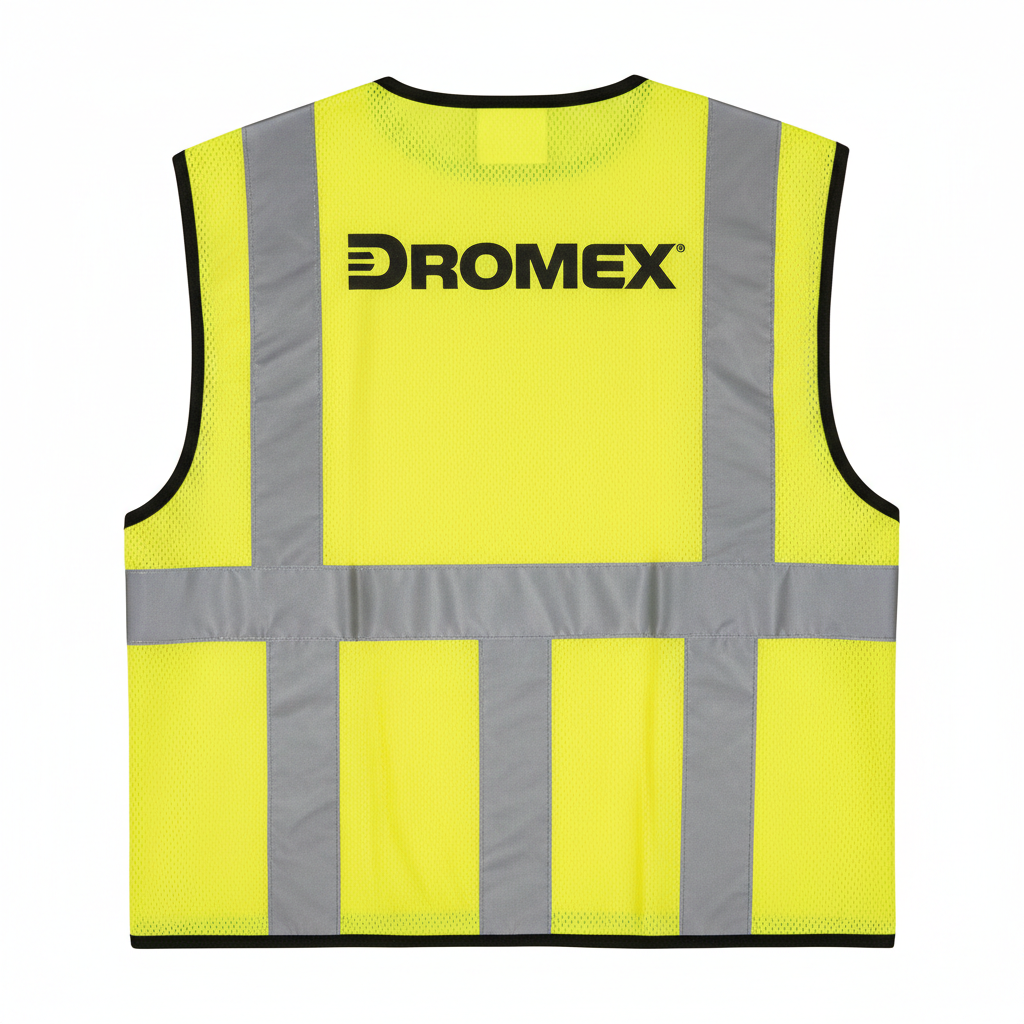 Dromex Hi-Vis Safety Vest Back